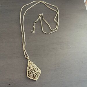 Kendra Scott Gold Filigree Pendant Necklace